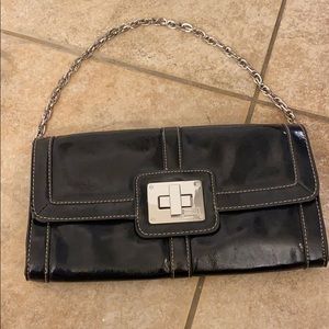 Leather black mini bag